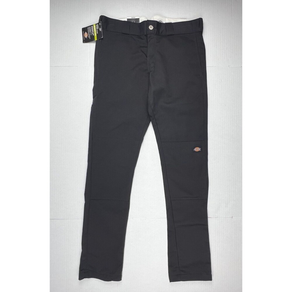 Dickies WP811 Men's 32x32 Skinny Straight Twill Double Knee Work Pant Black NWT